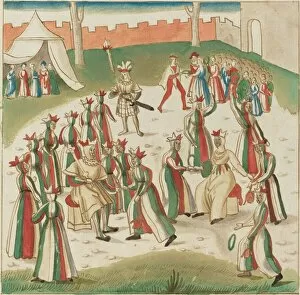 Masked Ball Gallery: Outdoor Games, c. 1515. Creator: Unknown