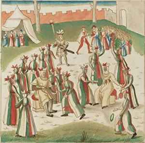 Masquerade Ball Gallery: Outdoor Games, c. 1515. Creator: Unknown