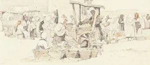 Vendor Prints: An Outdoor Market. Creator: Samuel Prout