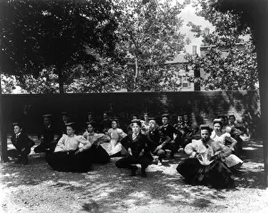 Outdoor posture exercises, (1899?). Creator: Frances Benjamin Johnston