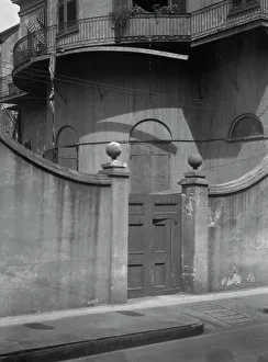 Nitrate Negatives Prints: Outer court of the old Louisiana Bank