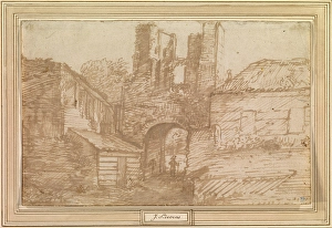 Jan Andrea Lievens Prints: The Outer Gate of the Ruins of Brederode Castle, 1607-1674. Creator: Jan Lievens