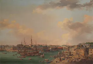 Quai Prints: The Outer Harbor of Brest, 1773. Creator: Henri Joseph van Blarenberghe