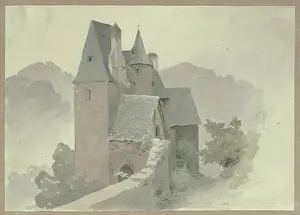 Heritage Prints: Outer ward of castle Eltz, c1841. Creator: Carl Theodor Reiffenstein