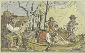 Marine Prints: Outgoing fishermen, 1898. Creator: Fritz Boehle