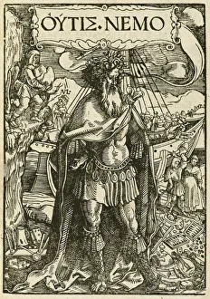 Title Page Prints: OUTIS NEMO, 1518. Creators: Hans Weiditz, Ulrich von Hutten