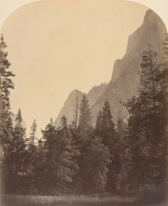 Carleton Emmons Collection: Outline View of the Half Dome, 4967 Feet, 1861. Creator: Carleton Emmons Watkins