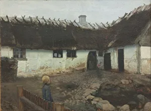 Homestead Prints: Outside a homestead, 1879-1890. Creator: Holger Moller