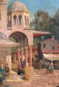 Brest Prints: Outside the Mosque, 1823-1900. Artist: Germain Fabien Brest