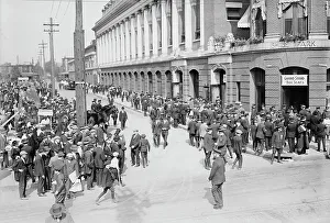 Major League Baseball Prints: Outside Shibe Park, 10/9/14, 1914. Creator: Bain News Service