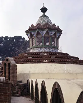 Antoni Gallery: Outside of the stables pavilion with its great dome in the Guell House, it was built
