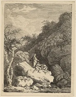 Proof Prints: The Outskirts of Florence, on the Way to Rome, c. 1764. Creator: Franz Edmund Weirotter