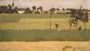 The Outskirts of a Village, ca. 1880. Creator: Edmond Francois Aman-Jean