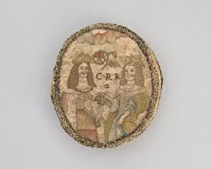 Catarina De Bragança Collection: Oval Box Showing Charles II and Catherine of Braganza, England, c. 1660. Creator: Unknown