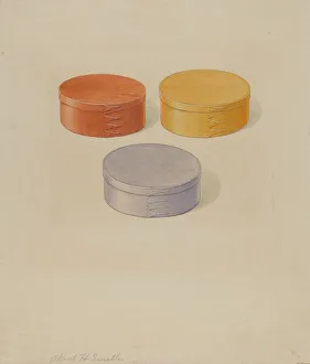 Alfred H Prints: Oval Boxes, c. 1936. Creator: Alfred H. Smith