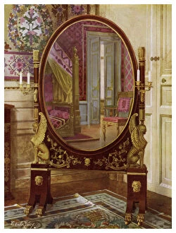 Edwin Foley Gallery: Oval mirror and bed of Napoleon I, 1911-1912.Artist: Edwin Foley