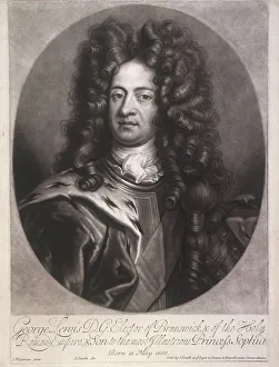 Oval portrait of George I, King of Great Britain, c1700. Artist: Joseph Smith
