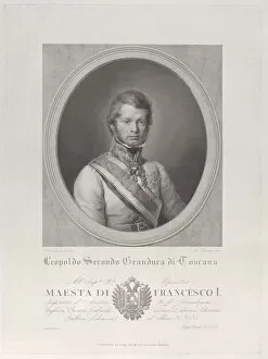 Oval portrait of Leopold II, Grand Duke of Tuscany, 1833. 1833. Creator: Paolo Toschi