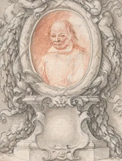 Oval Portrait of a Man in an Elaborate Frame with a Cartouche, ca. 1724