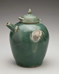 Spouted Prints: Oval-shaped ewer with lid, 800s. Creator: Unknown