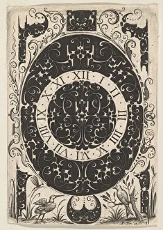 Blackwork Prints: Oval Watchcase with Birds and Smaller Motifs, ca. 1614-19. Creator: Jacques Hurtu