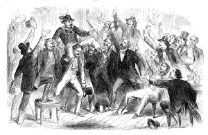 Ovation to the first Garibaldian who entered the Café di Europa, Naples... 1860. Creator: Unknown