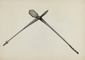 Tongs Prints: Oven, c. 1937. Creator: Arthur Stewart