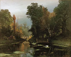 Overgrown pond (Gatchina park), 1878. Artist: Klever, Juli Julievich (Julius) Overgrown pond (Gatchina park), 1878. Artist: Klever, Juli Julievich (Julius)