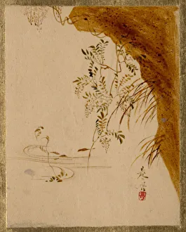 Album Lea Prints: Overhanging Cliff. Creator: Shibata Zeshin