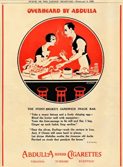 London Charivari Gallery: Overheard by Abdulla - The Stony Brokes Sandwich Snack Bar, 1933
