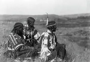 Blackfeet Prints: Overlooking the camp-Piegan, c1910. Creator: Edward Sheriff Curtis