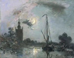 Overschie in the Moonlight, 1871