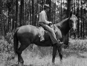 Overseer Prints: Overseer in the turpentine woods, Georgia, 1937. Creator: Dorothea Lange