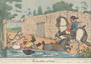 Incident Gallery: The Overthrow of Dr. Slop (Tristram Shandy), 1800-20. Creator: Unknown