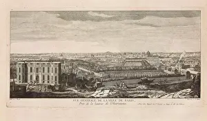 Observatory Prints: Overview of the city of Paris, from the top of the Observatory