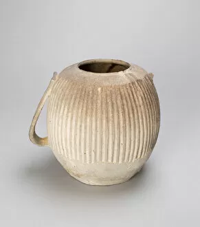Ovoid Jar with Handle, Warring States period (480-221 B.C.), c. 4th century B.C