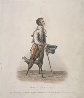 Busby Prints: Owen Clancy, begging with his hat in hand