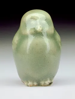 Celadon Prints: Owl, 19th century. Creator: Unknown