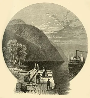 Quai Prints: Owls Head Landing, 1874. Creators: John Douglas Woodward, Frederick William Quartley