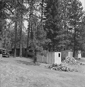 Cabin Gallery: Owner provided cabins and wood but no nearby... near Grants Pass, Josephine County, Oregon, 1939