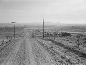 Owyhee project landscape, East Bench, west of Vale, Malheur County, Oregon, 1939. Creator: Dorothea Lange