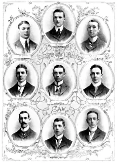 University Prints: The Oxford and Cambridge Boat-Race: the Cambridge Crew, 1898. Creator: Carl Hentschel