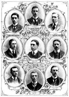 University Prints: The Oxford and Cambridge Boat-Race: the Oxford Crew, 1898. Creator: Carl Hentschel