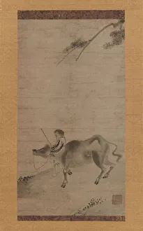 Oxen Collection: Oxherding, first half of the 15th century. Creator: Sekkyakushi