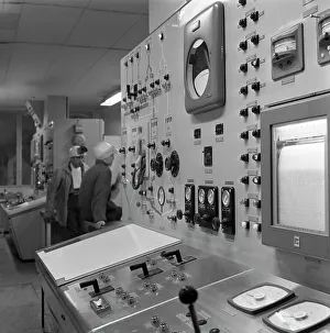 Steelworker Prints: Oxygen control panel at the Park gate Iron & Steel Co, Rotherham, South Yorkshire, 1964