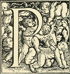 Art History Prints: P - An Alphabet by Hans Weiditz, c1520-1521, (1908). Creator: Hans Weiditz
