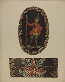 Colony Prints: Pa. German Band Box, c. 1937. Creator: Frances Lichten