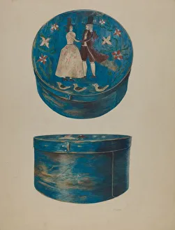 Band Box Gallery: Pa. German Bandbox, c. 1941. Creator: Betty Jacob