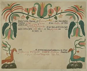 Pa. German Birth and Baptismal Certificate, 1935/1942. Creator: Roy S. Brown