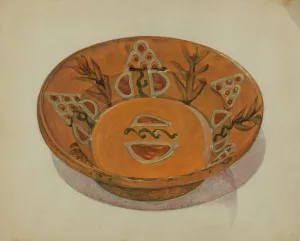 Pa German Prints: Pa. German Bowl, 1936. Creator: Hyman Pearlman
